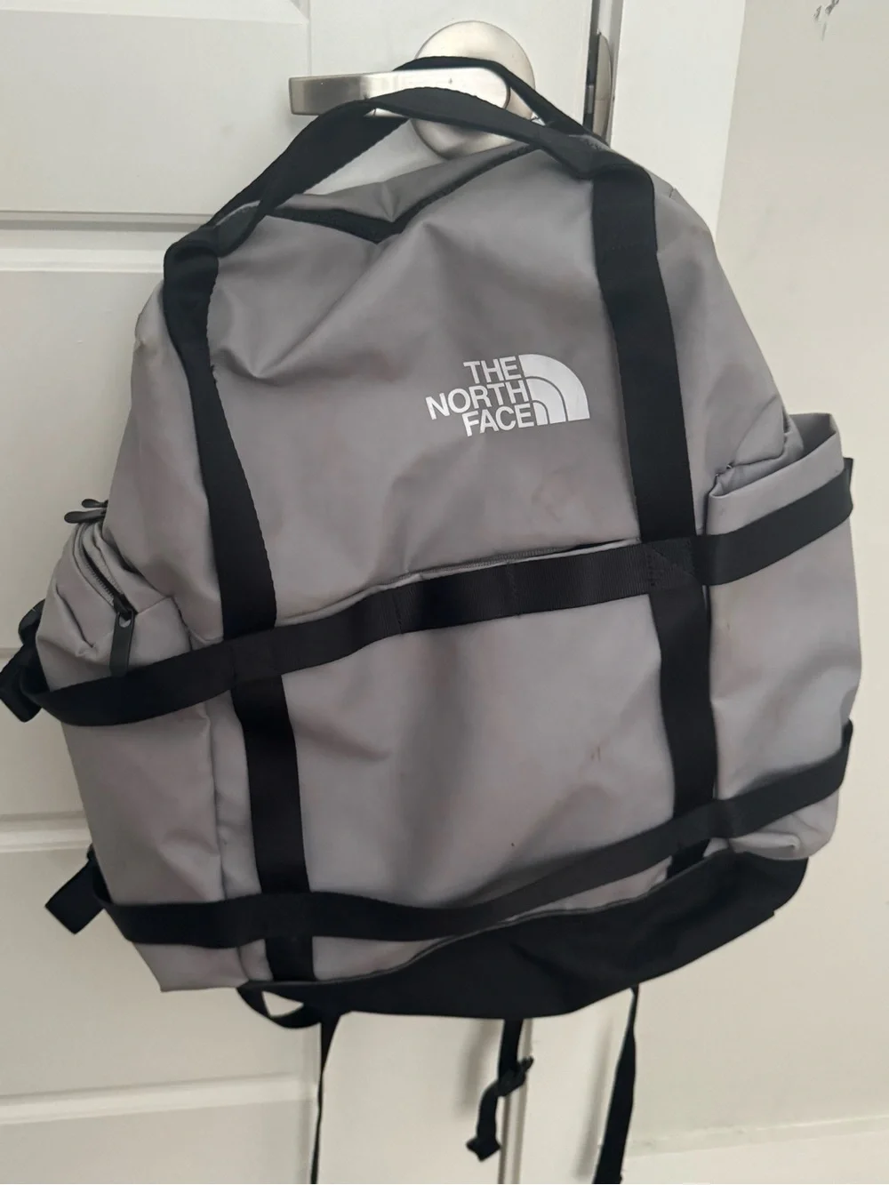The North Face Commuter Pack Multi-Strap Backpack Grey Black Laptop Bag
